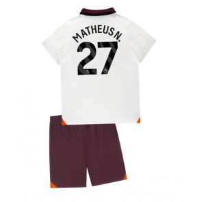 Manchester City Matheus Nunes #27 Dětské Venkovní dres komplet 2023-24 Krátký Rukáv (+ trenýrky)